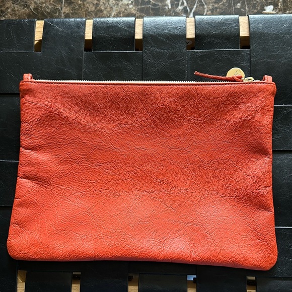 Clare V Handbags - Clare V Leather Flat Clutch with Tab